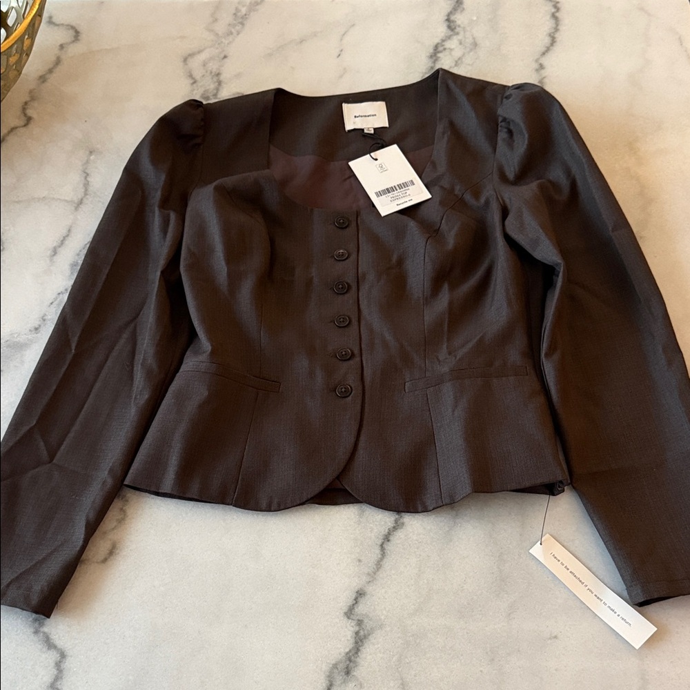 Reformation prima top in espresso - new